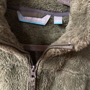 Free Country  Olive Green Fleece Jacket
